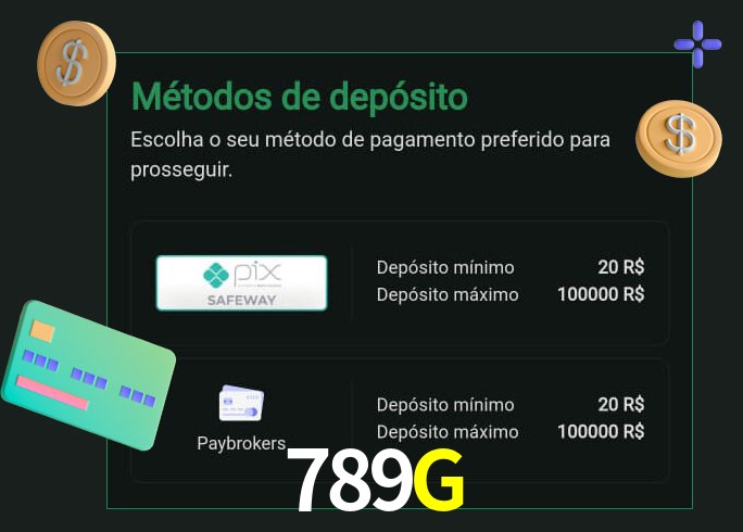 O cassino 789Gbet oferece uma grande variedade de métodos de pagamento